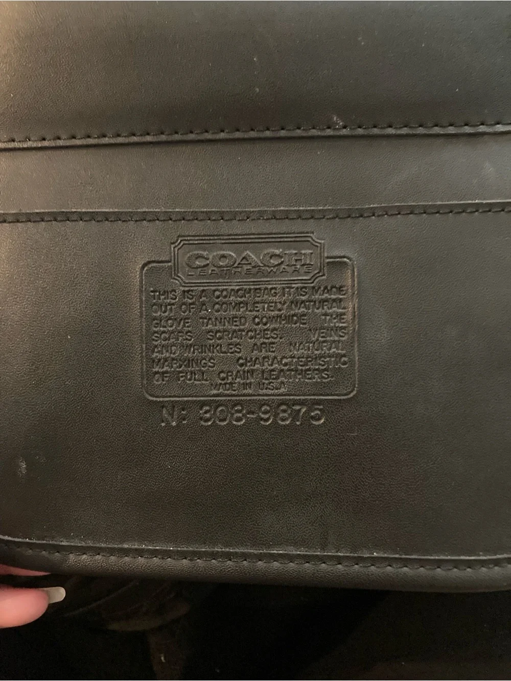 Coach Black Leather Briefcase Bag